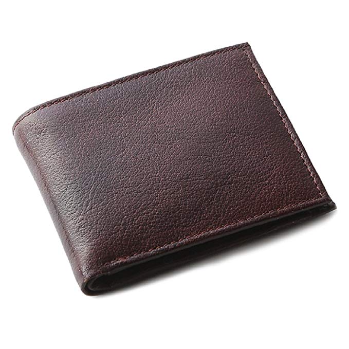 OHM Leather New York Bill Fold Wallet, One Size, Oxblood