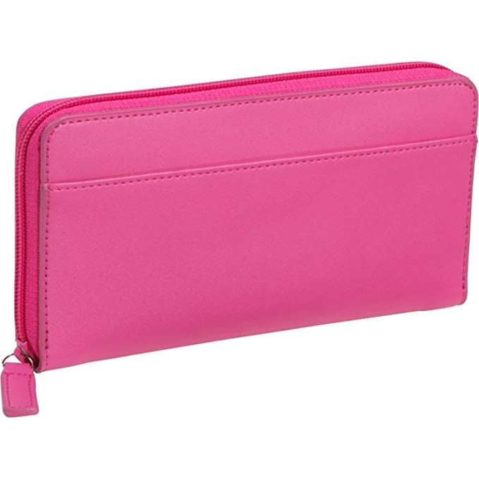 Royce Leather Rfid Blocking Continental Clutch Wallet Handcrafted in Leather, Pink