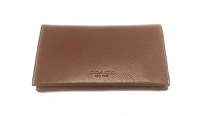 Coach Men's Sport Calf Leather Phone Case 63646 Dark Saddle