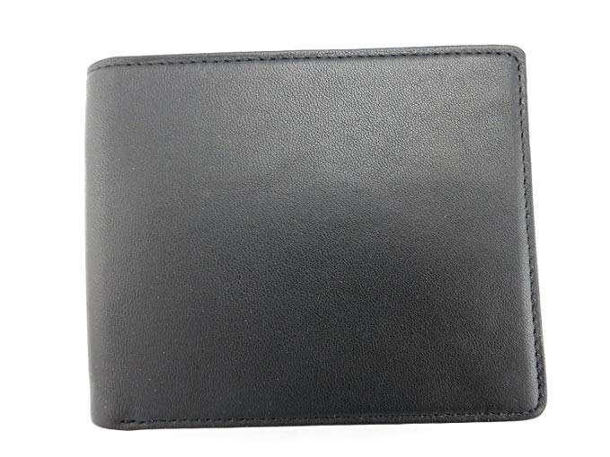 Royce Leather RFID Blocking Euro Commuter Wallet, Black