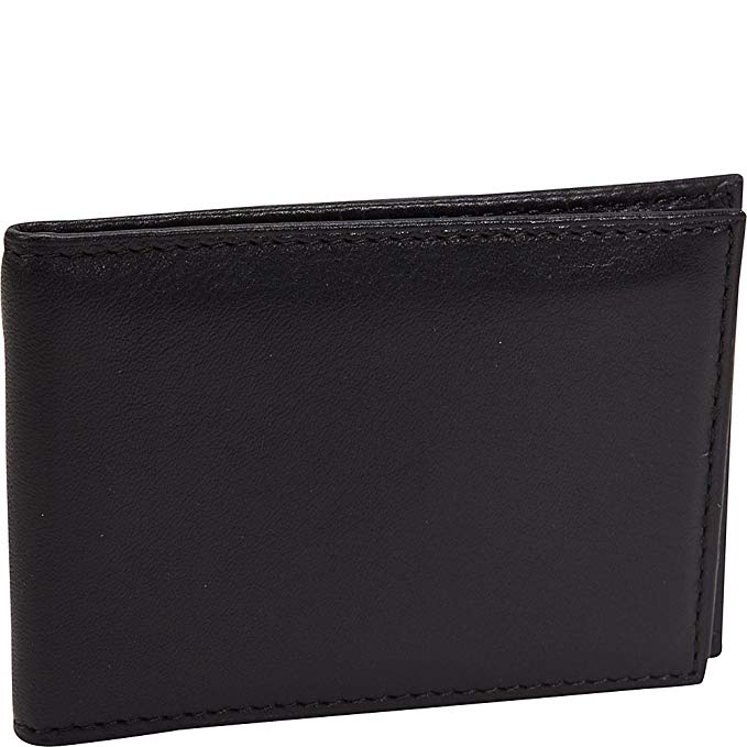 Bosca Men's Nappa Vitello Collection Front Pocket Wallet w Clip