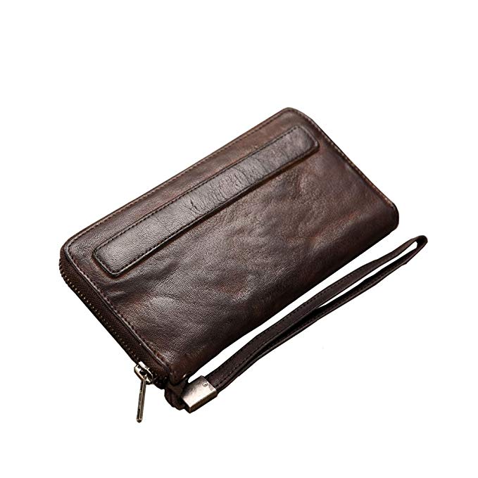 Geremen Men's Handmade Leather Bifold Clutch Wallet Ms01