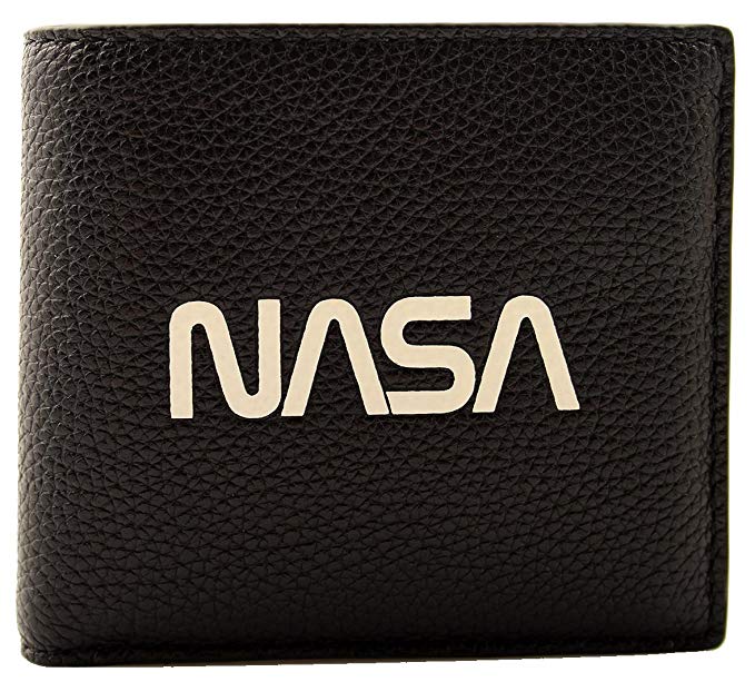 NASA Double Billfold Wallet with Space Motif in Black