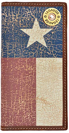 Custom 12 Gauge Long Wallet with Distressed Texas Lone Star Flag