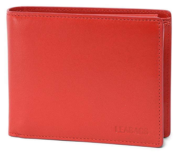 LEABAGS Illinois genuine calfskin leather wallet in vintage style