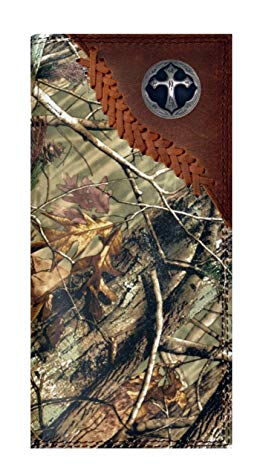 Custom Badger Ornate Cross Long Rodeo Checkbook Realtree AP Realtree AP Camo Wallet