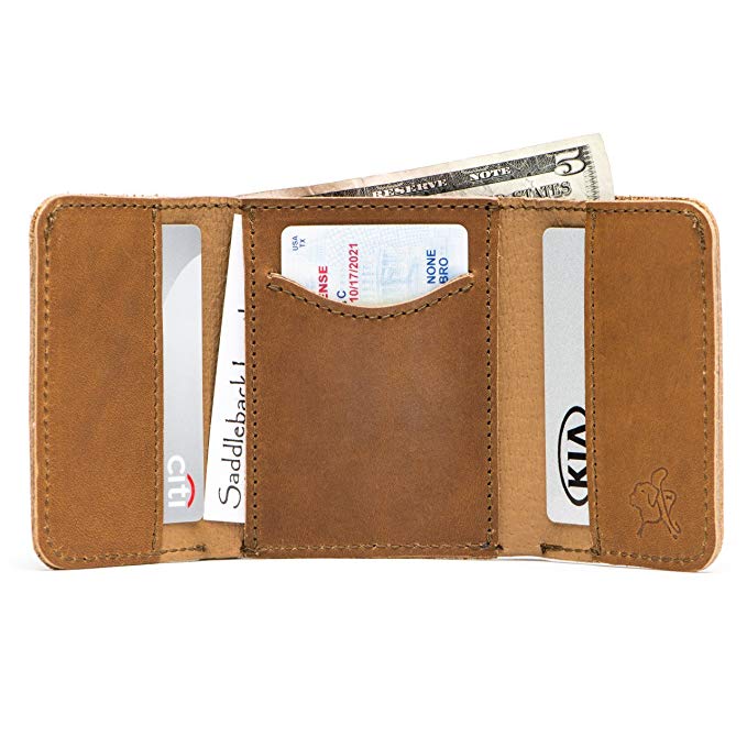 Saddleback Leather Co. Classic Full Grain Leather Trifold Wallet for ...